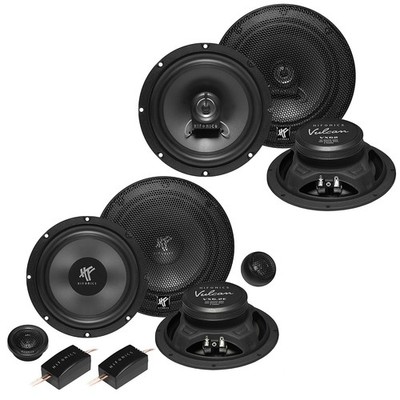HIFONICS 16,5cm Front/Heck Auto Lautsprecher Komplett-SET für HYUNDAI (#147)