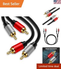 Gold-Plated 2RCA Male to Male 3Ft Audio Cable for Home Theater Gaming