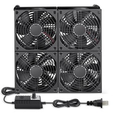 4 x 120mm Small Flat Computer Cooling Fan with Variable Speed Controller for ...