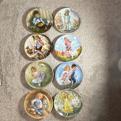 Pocco Mother Goose Nursery Rhymes Porcelain LE Collector Plates Lot of 8 COA
