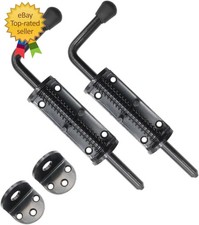 Black 2 Packs 8.5 Inch Heavy Duty Spring Loaded Latch Pin, Sliding Barrel Bolt D