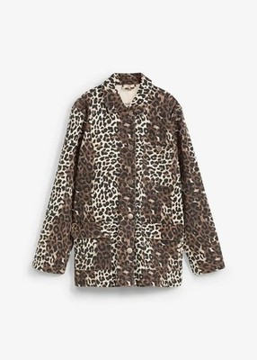 Neu Utility-Jacke aus Twill Gr. 36 Leo Bedruckt Damen Blazer