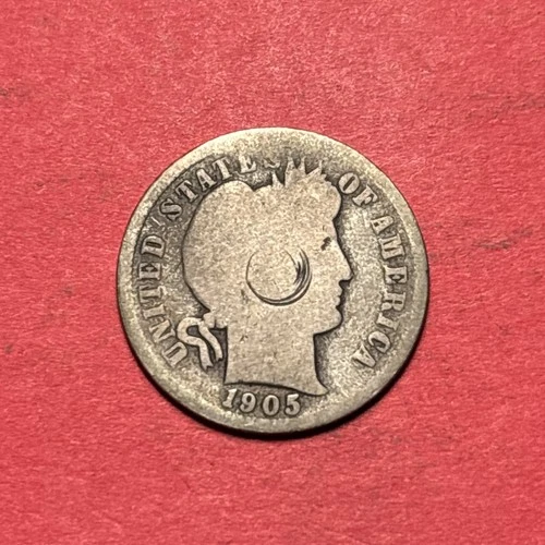(1) Beautiful Antique 1905-S Barber Dime G-GOOD DETAILS NICE FILLER