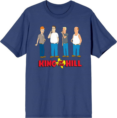 New King of The Hill Character Key Art Crew T-shirt Full Size S-5XL SX563