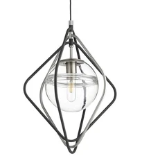 Quorum International 6802 Gimble 19"W Pendant - Noir / Satin Nickel