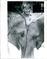 1983 Photo Jean Spike Hromadka Machito Elephant Bruce Gilbert grapher 8X10