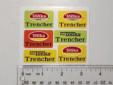 Mini Tonka Trencher Replacement Stickers Various Years 