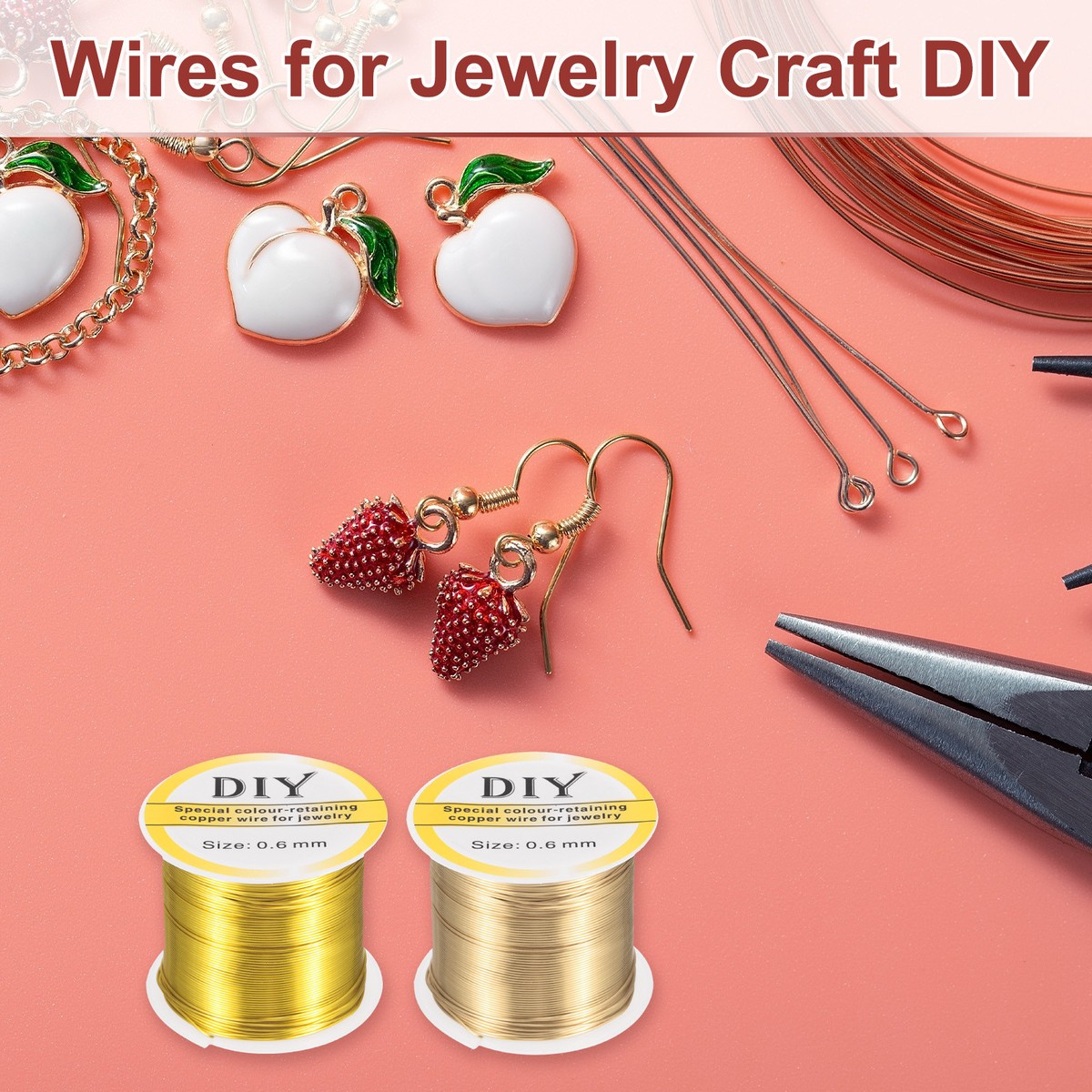 Fil Souple Rond De Calibre 28 Rempli D'or Jaune 14/20, 1 à 10