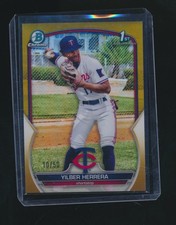 YILBER HERRERA 2023 BOWMAN CHROME 1ST GOLD REFRACTOR RC PARALLEL 10/50 #BCP-86