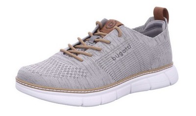 Bugatti Halbschuh Pasadena Beige Textil Mesh Schnürschuh Sneaker Wechselfußbett