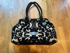 Cake by Petunia Black/Tan Velvet Diaper Bag  with Changing Pad new without tags