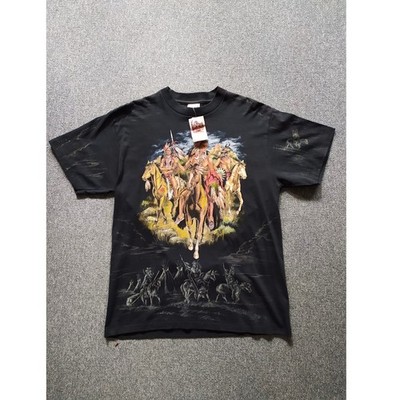 CMJ Vintage T-Shirt American Native Spirit Schwarz