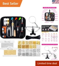 Adult Jewelry Making Supplies Kit with Premium Tools & Adjustable Helping Hands