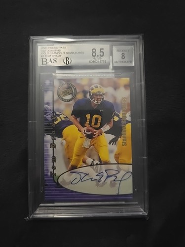 Tom Brady [Gold Standout Signature] 2000 Press Pass Autograph card