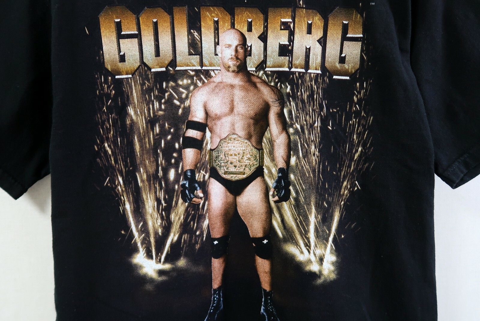 90s vintage WCW T Shirt Wrestling WWE WWF1998 Bill Goldberg LIQUID BLUE TEE image 2