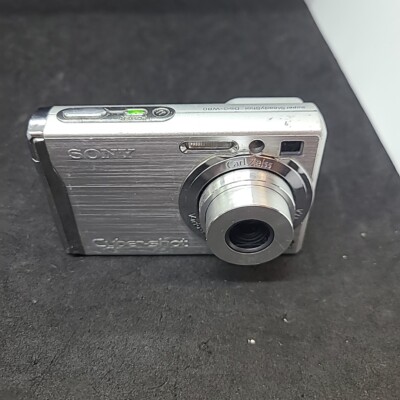 Sony Cyber-shot DSC-W80 7.2MP Digital Camera Silver Tested-No Charger #1