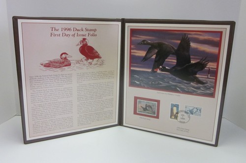 The 1996 Duck Stamp First Day of Issue Folio Commemorative Society Hunting - Picture 2 of 3