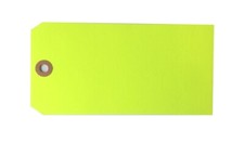  8 Shipping Tags, Fluorescent Yellow, Plain 13 Pt, 6-1/4" x 3-1/8" - 1,000 / BOX