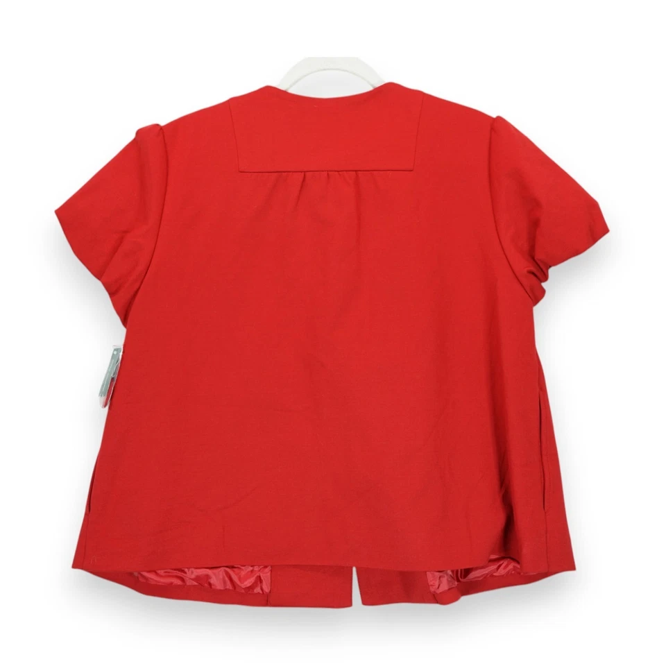 NUEVO CON ETIQUETAS INC International Concepts Chaqueta Para Mujer Roja Botones Grandes Mangas Abullonadas XL Foto 2 de 4