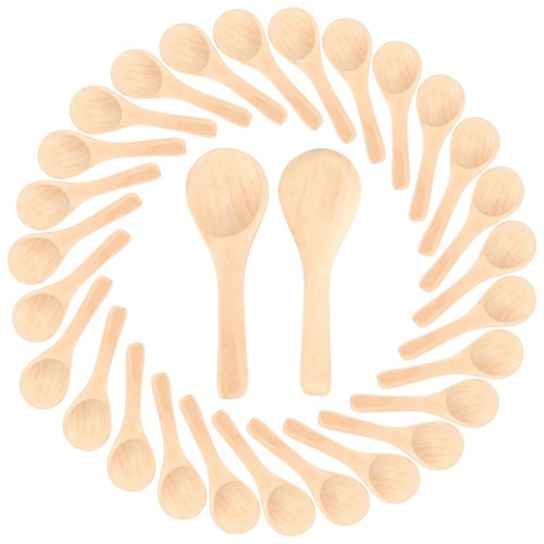 8 Mini Cuillères En Bois - 6cm - Pour Épices, Miel, Café - Idéales Cuisine Et Voyage
