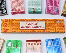 Goloka Nag Champa Incense Sticks: 15 Gram Box