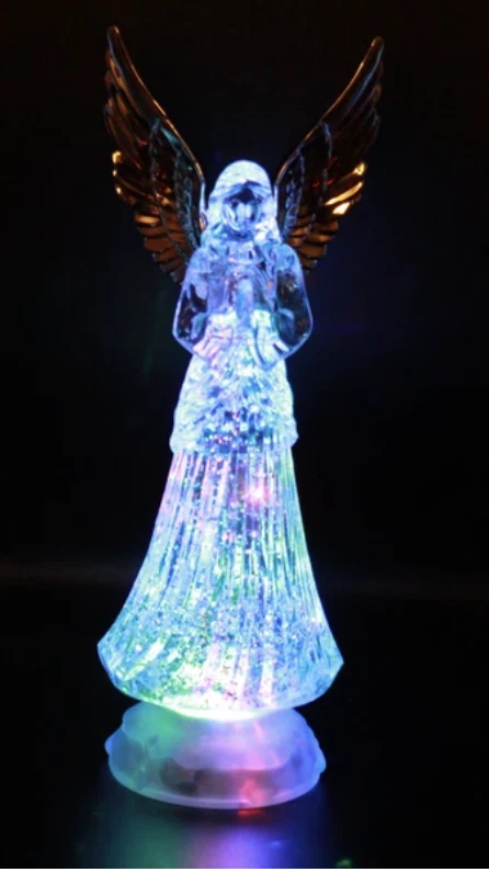 DALAX LED LIGHT-UP PRAYING ANGEL FIGURINE ANGELS CHERUBS FIGURINE STATUE