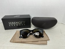 Serengeti Lia 8576 - Shiny Black/Shiny Silver, Polarized 555nm Lenses New