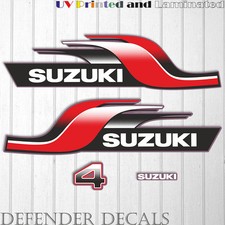 Suzuki 4 hp DT4 2 stroke outboard engine decal sticker set kit reproduction 4HP