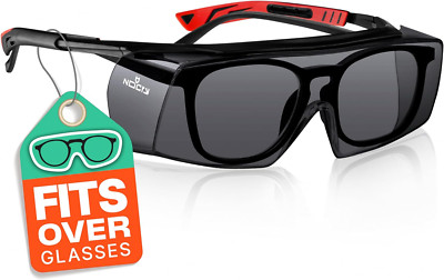 Gafas de Seguridad Tinte sobre Anteojos Lentes Envolventes Antirrayaduras UV400