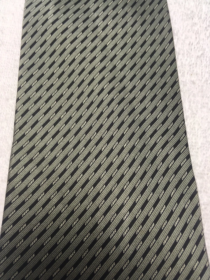BERGAMO NEW YORK MENS TIE GREEN WITH BLACK 4 X 60 - Image 3 of 4