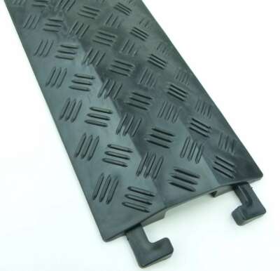 10x 1 Kanal Kabelbrücke PVC Schwarz Kabelkanal Kabel Überfahrschutz