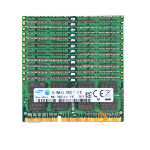LOTE Samsung 8GB 2RX8 PC3L-12800 DDR3-1600Mhz 1.35V Laptop Memeory RAM SODIMM &LL - Imagen 1 de 10
