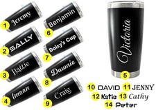 Customised Name Travel Mug/Cup Stainless Steel Vacuum Insulated Flask Thermal