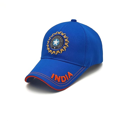 Blue Indian Cricket Team caps Cotton 