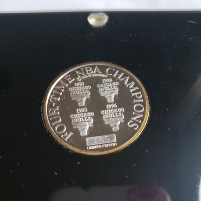 CHICAGO BULLS 95-96 .999 FINE SILVER ENVIROMINT ROUNDS 3 COIN PROOF SET 1/500