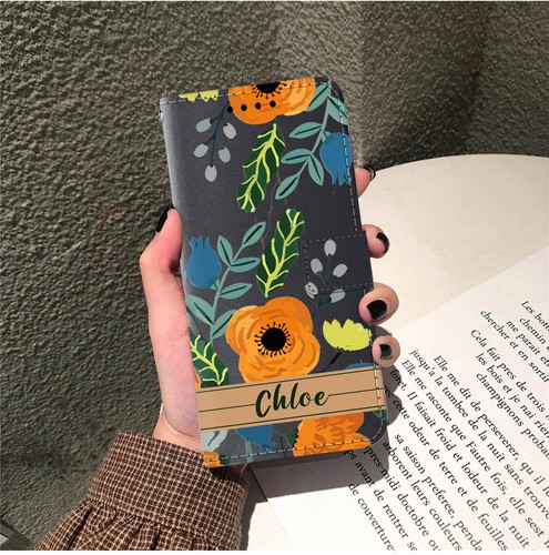 Flowers Wallet Case Personalised Leather Cover For Google Pixel 8 7 Pro 7A 8A 6A - Picture 7 of 82