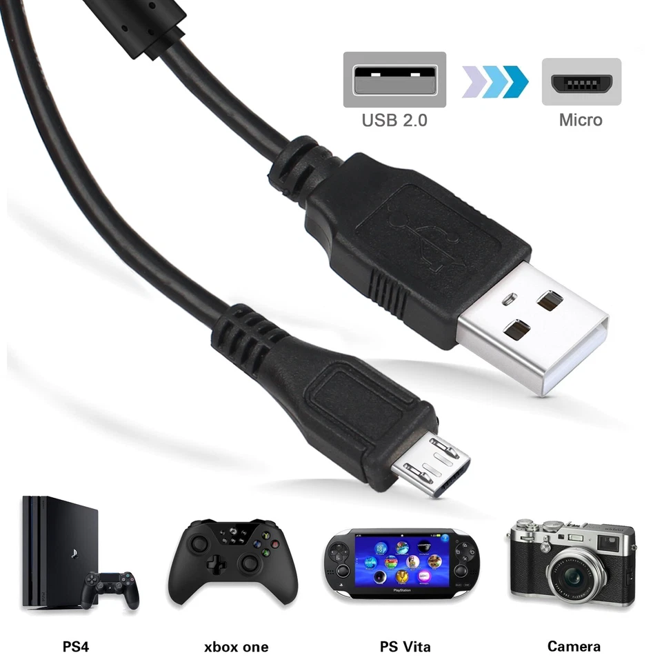 Quick Charging & Sync, High Speed 2.0 USB A Male to Micro USB Cable 3ft Flat - Image 3 of 4