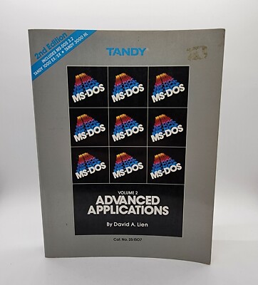 1988 TANDY COMPUSOFT MS-DOS VOL2 Advanced Applications 2nd EDITION Book 25-1507