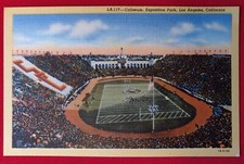 Vintage 40's Postcard of Coliseum, Exposition Park-Los Angeles CA-kept Pristine