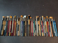 50 ASSORTED VINTAGE ARTIST PAINT BRUSHES, ESTATE LOT Multiple Brands 5
