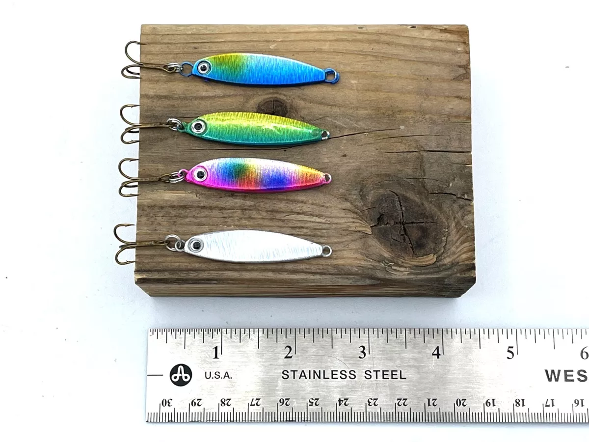 3/8 or 1/4 Ounce Jigging Spoon-Ice Fishing-Trout-Walleye-Casting 4 pack 1178