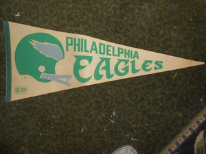 1970 Phila Eagles Pennants Christmas Pillow Cups Signed Photo Super Bowl Caps NR
