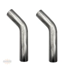 1.75" 1-3/4" 45 Degree 304 Stainless 16ga Mandrel Bend Exhaust Tubing 2 Pack SS