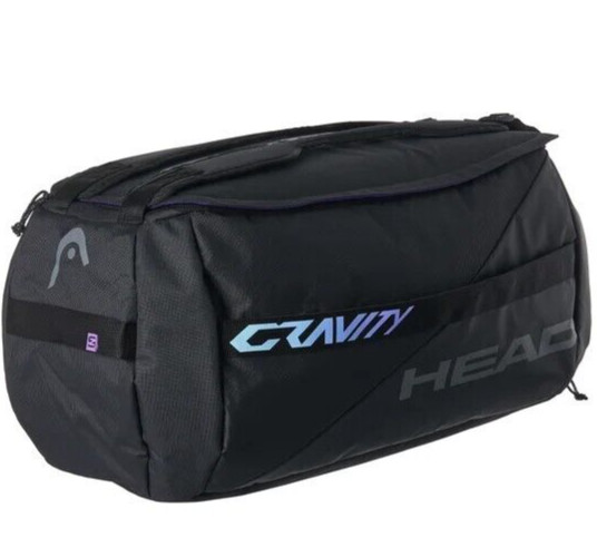 Head Gravity Tennis Bag 6-Racquet Rackpack w/ Shoe Compartment Black