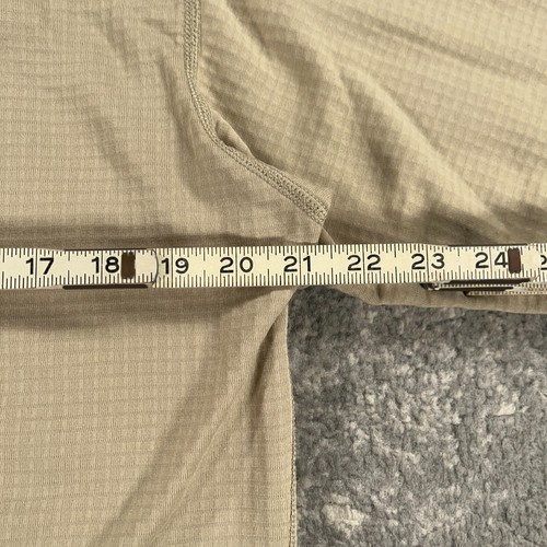 VTG US Military Sweater Mens Medium M Beige 1/4 Zip Waffle Knit Lightweight Y2K - Picture 7 of 12