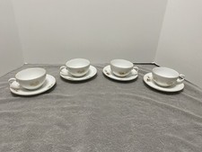 Fukagawa Arita Handpainted Pine Cone Pattern 904 Cup  Saucer Set Of 4