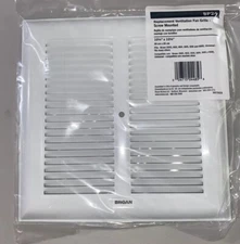 Broan Bath Bathroom Ceiling Fan Grille Grill Cover Metal White Color New