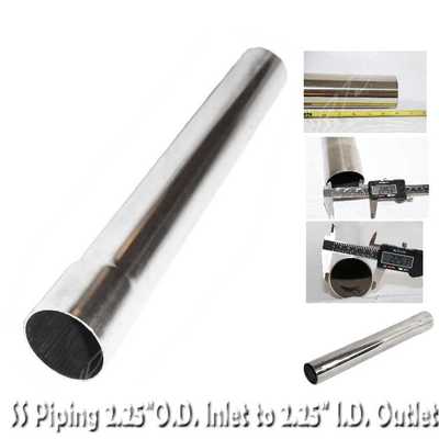 DIY  Tailpipe Exhaust Pipe and Aapter 2.25'' O.D. to 2.25'' I.D. 18'' Length T304