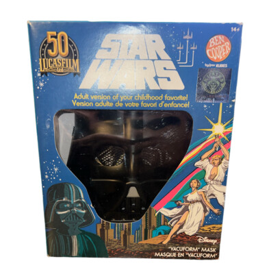 NEW! 50th Anniv. Star Wars DARTH VADER Ben Cooper Halloween Mask Costume Adult 