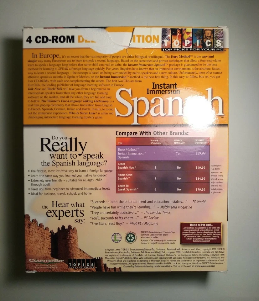 Instant Immersion Spanish CD Set - MINT Language Course Computer COMPLETE - Image 2 of 4
